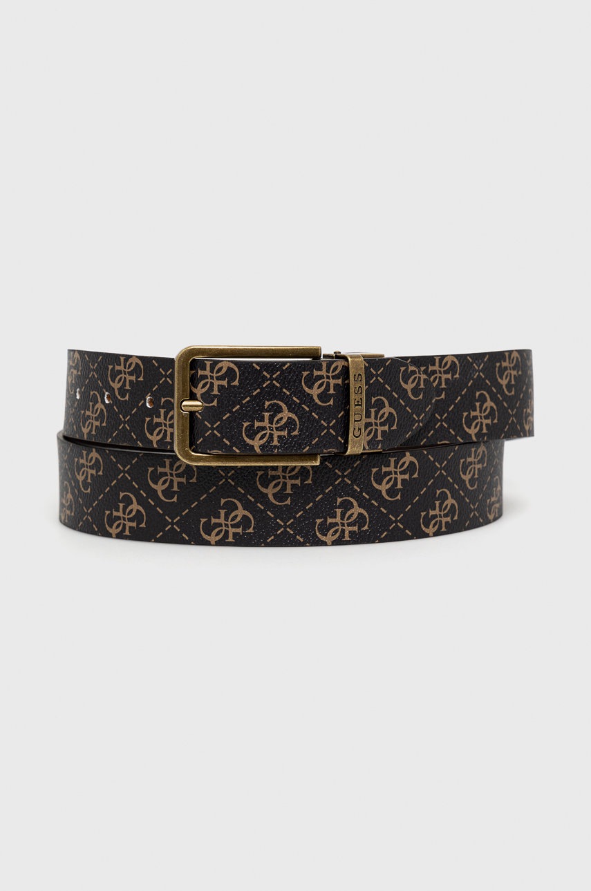

Колан с две лица Guess мъжки в кафяво, Кафяв
