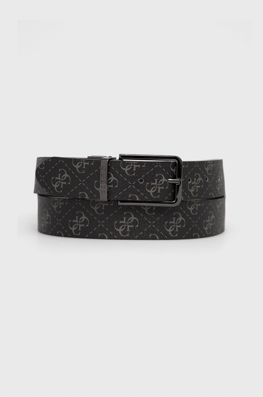 

Колан с две лица Guess мъжки в черно, Черен