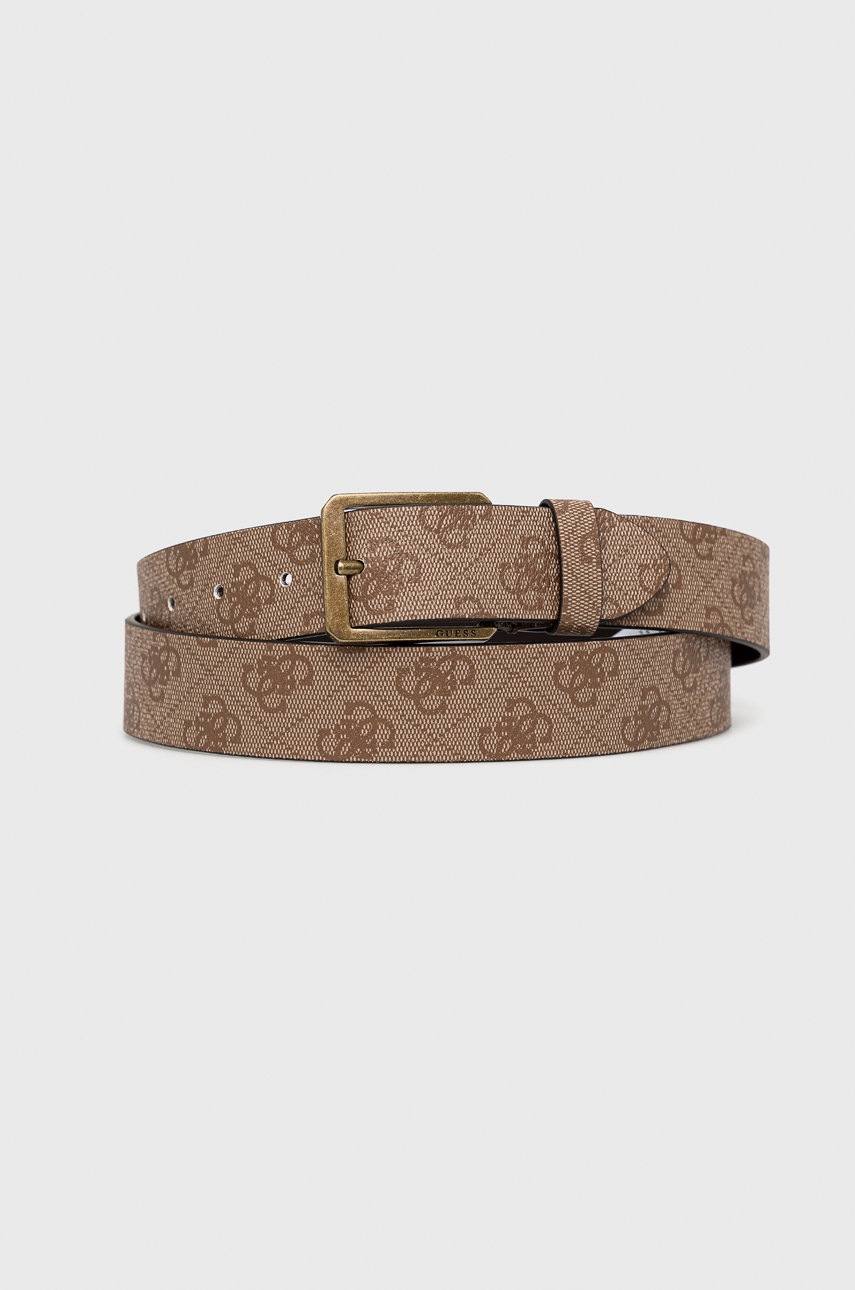

Колан с две лица Guess мъжки в кафяво, Кафяв