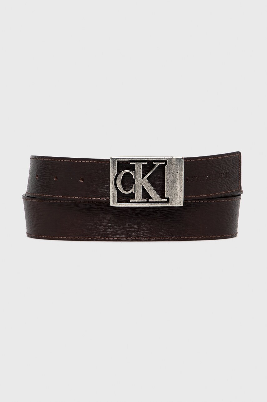 

Кожен колан Calvin Klein Jeans мъжки в кафяво, Кафяв