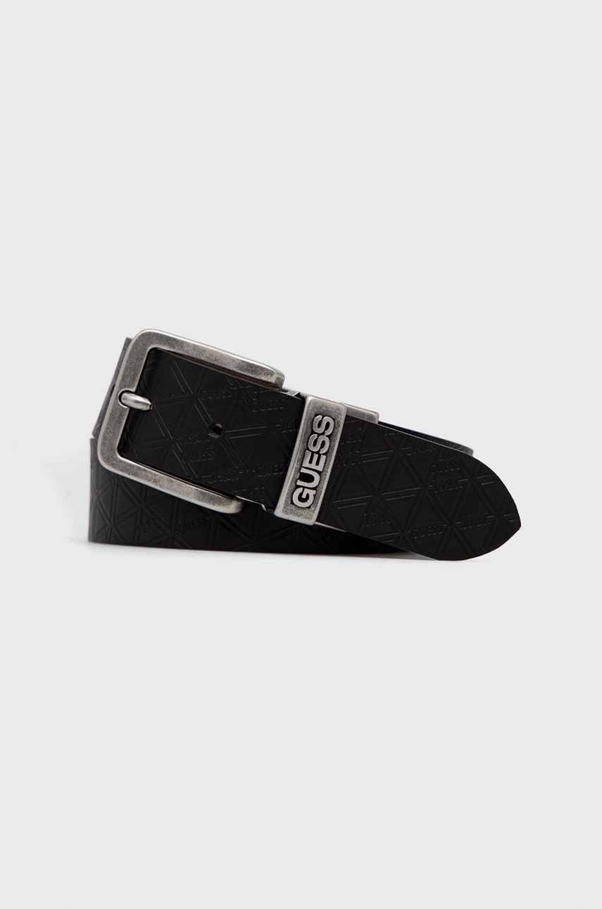

Колан с две лица Guess мъжки в черно, Черен
