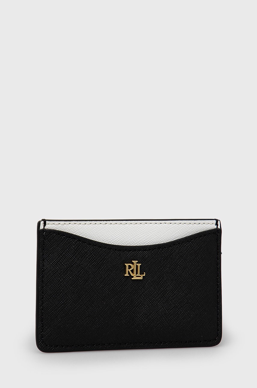 

Кожаный кошелек Lauren Ralph Lauren женский цвет чёрный