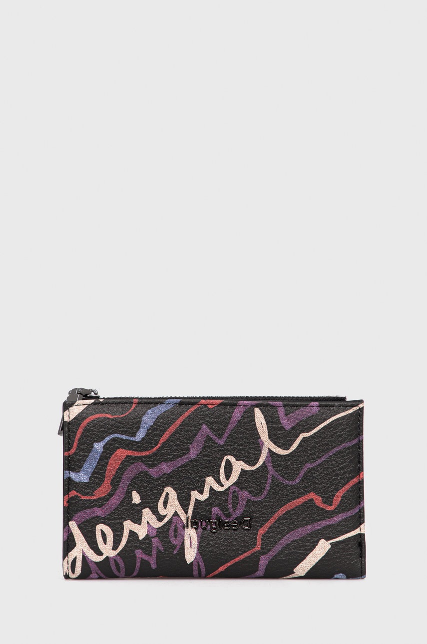 

Портфейл Desigual дамски в черно, Черен