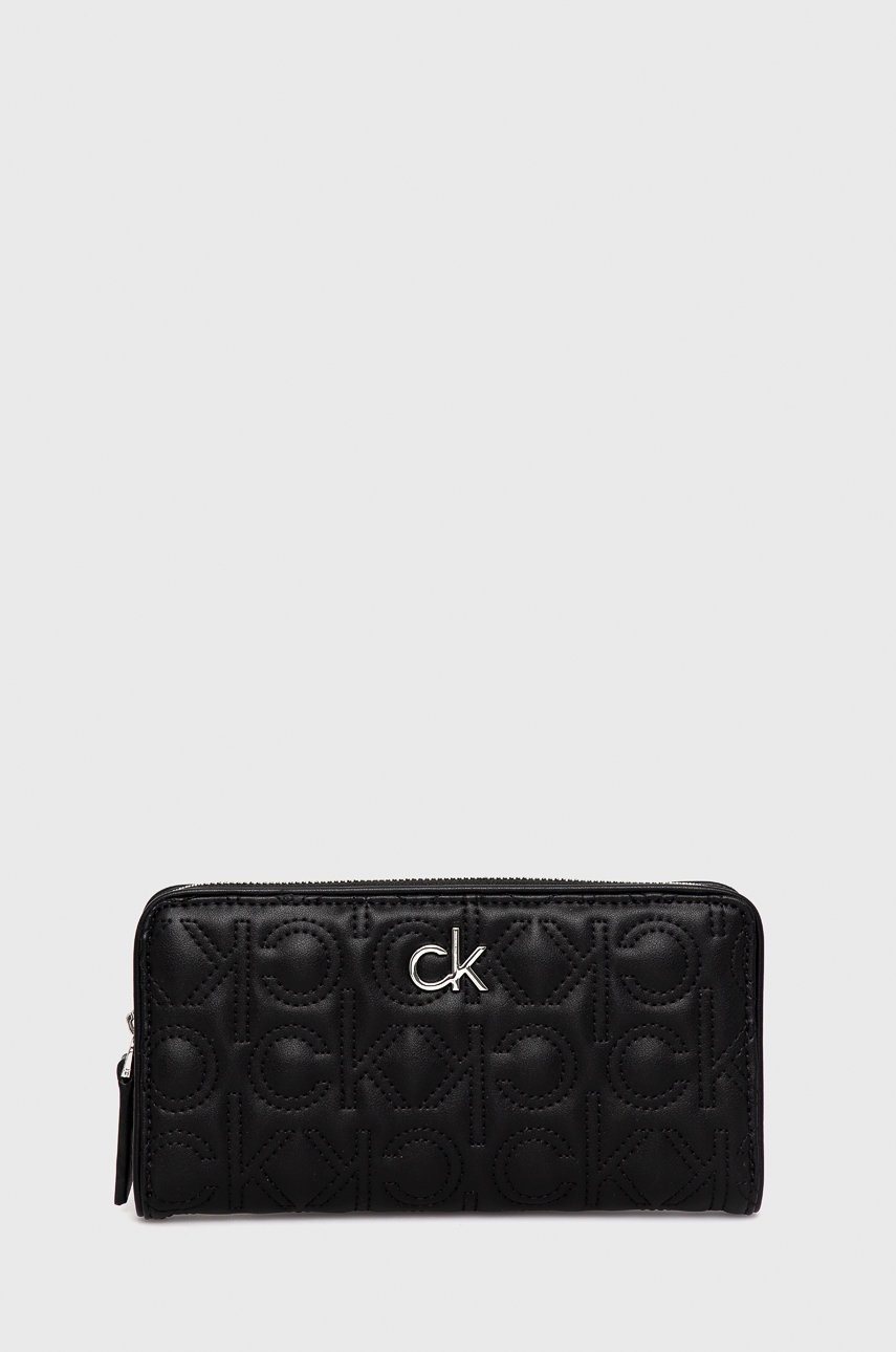 

Портфейл Calvin Klein дамски в черно, Черен