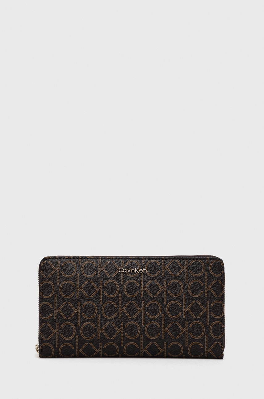 

Портфейл Calvin Klein дамски в кафяво, Кафяв