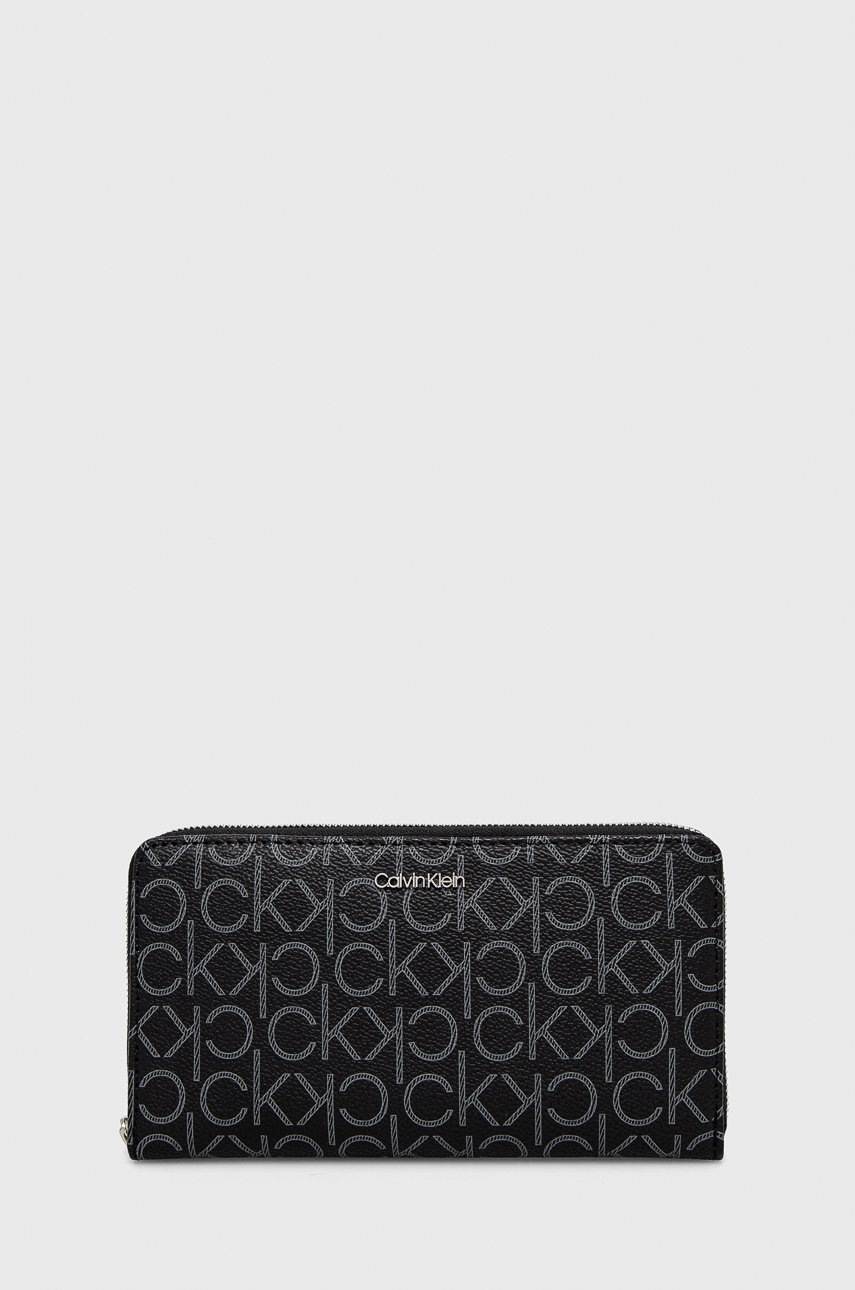 

Портфейл Calvin Klein дамски в черно, Черен