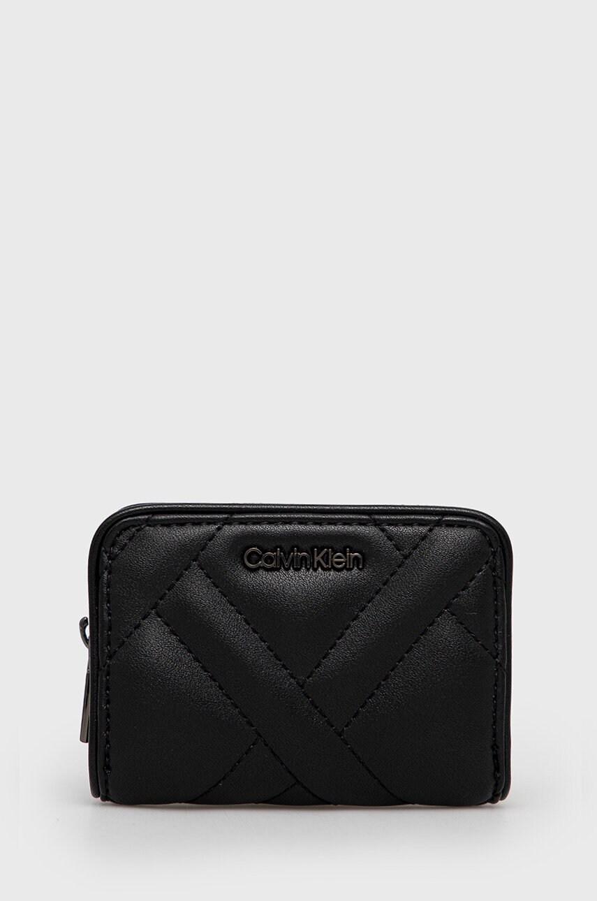 

Портфейл Calvin Klein дамски в черно, Черен