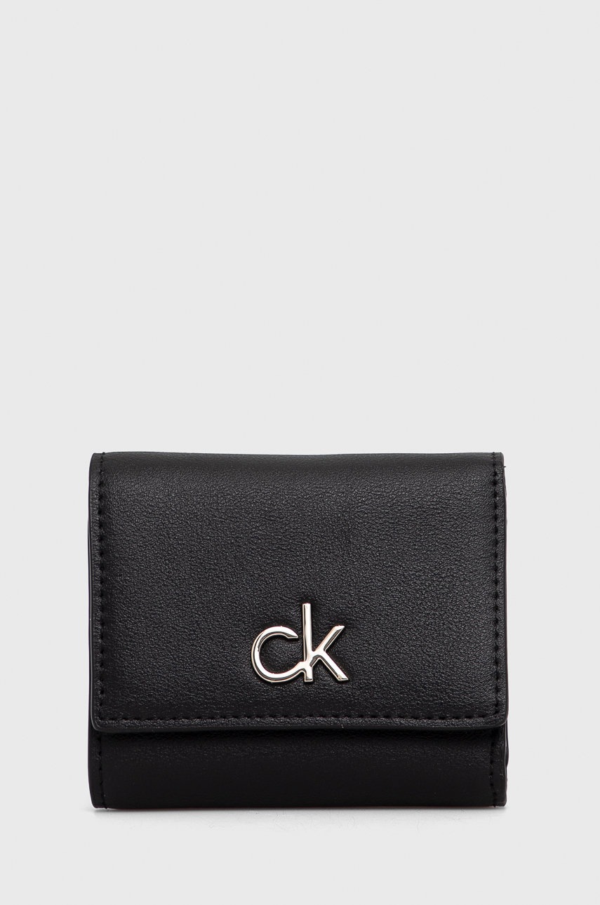 

Портфейл Calvin Klein дамски в черно, Черен