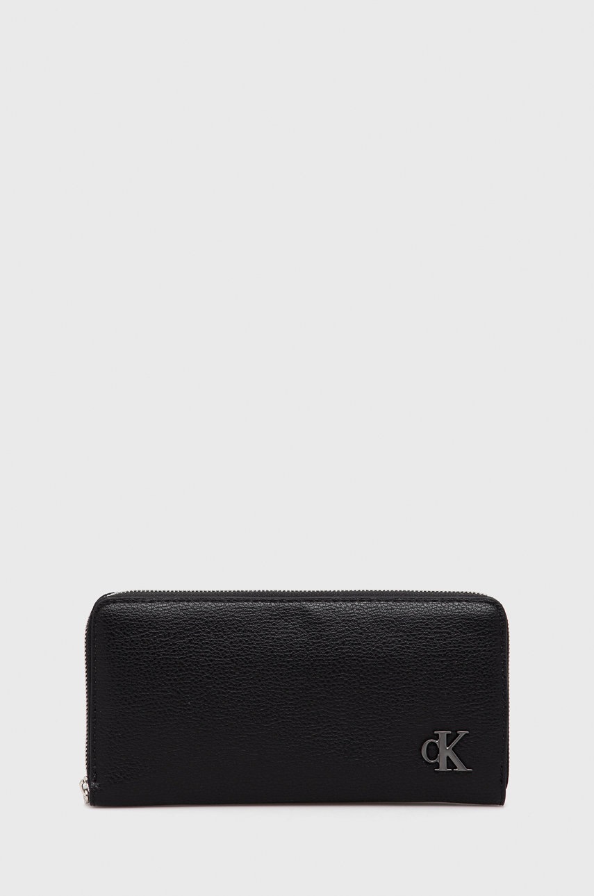 

Портфейл Calvin Klein Jeans дамски в черно, Черен