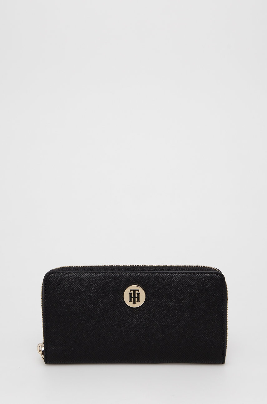 

Портфейл Tommy Hilfiger дамски в черно, Черен