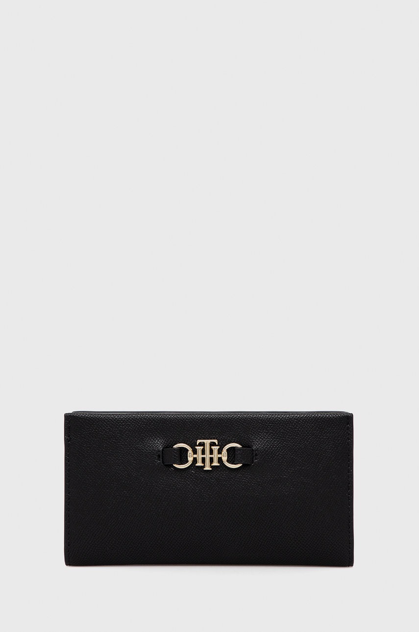 

Портфейл Tommy Hilfiger дамски в черно, Черен