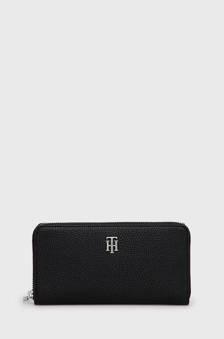 

Портфейл Tommy Hilfiger дамски в черно, Черен