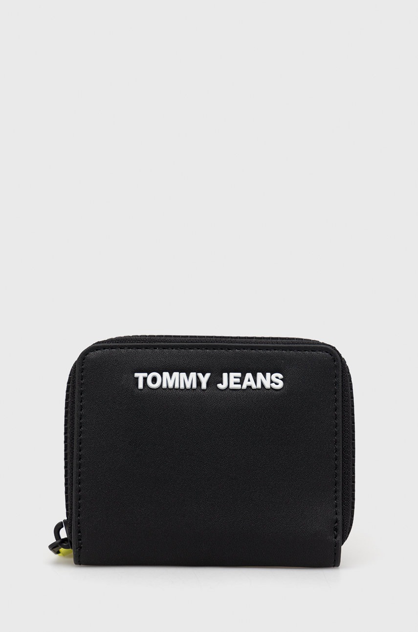 

Портфейл Tommy Jeans дамски в черно, Черен