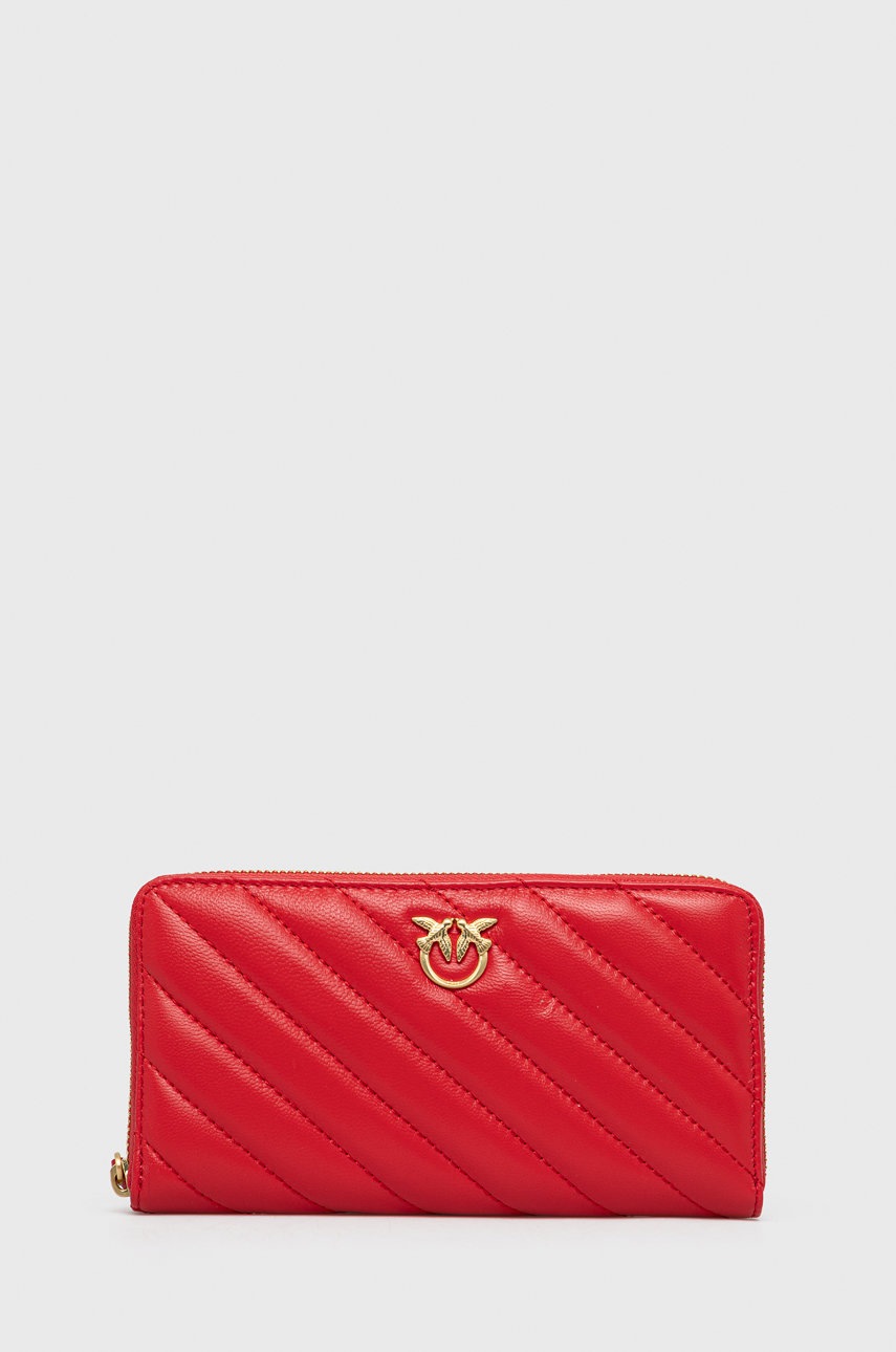 

Кожен портфейл Pinko дамски в червено, Червен