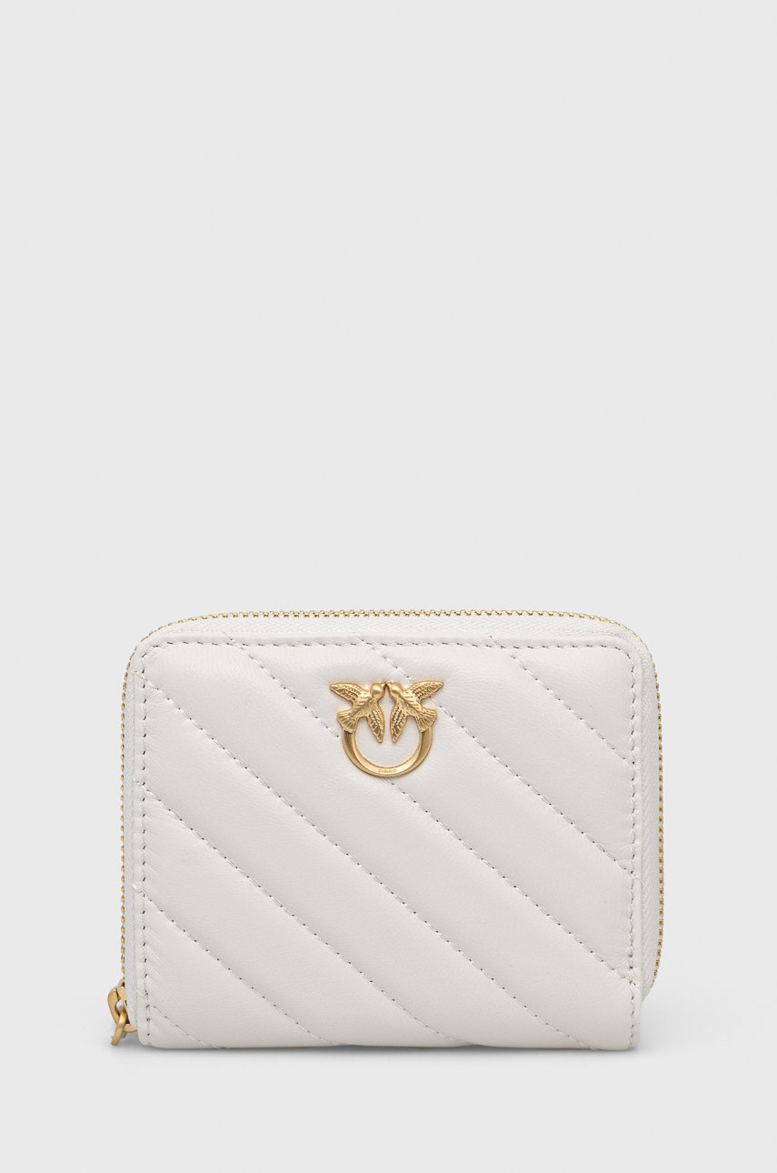 

Кожен портфейл Pinko дамски в бяло, Бял