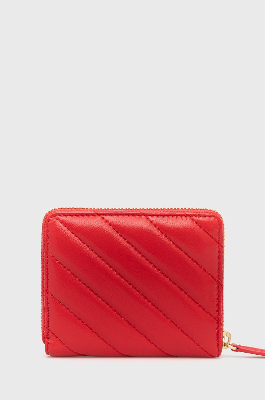 

Кожаный кошелек Pinko женский цвет красный
