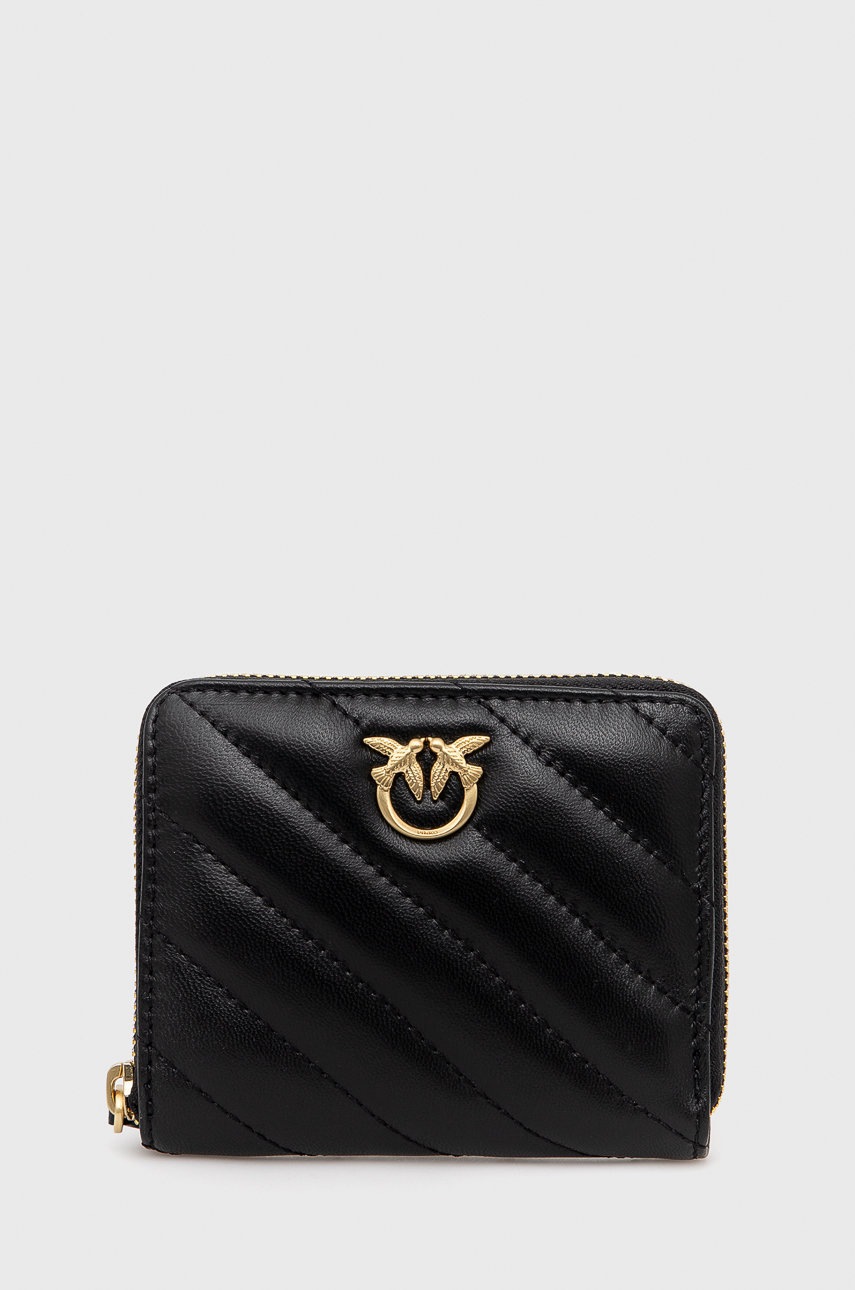 

Кожен портфейл Pinko дамски в черно, Черен