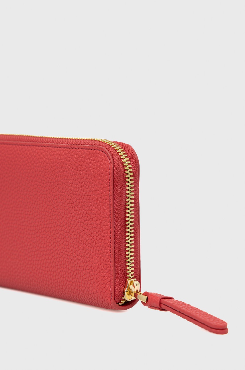 

Кожаный кошелек Emporio Armani женский цвет красный