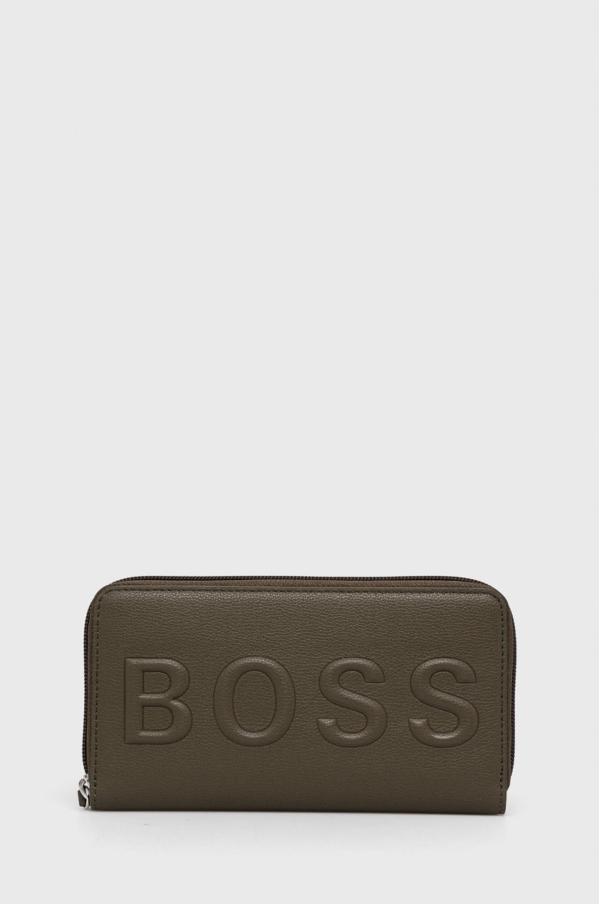 

Портфейл Boss дамски в бежово, Зелен