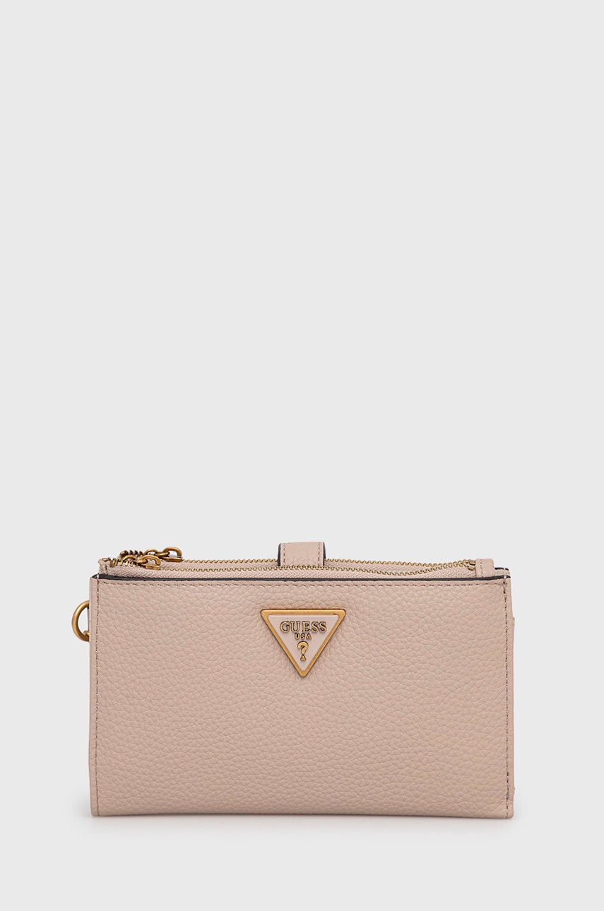 

Портфейл Guess дамски в прозрачен цвят, Бежов
