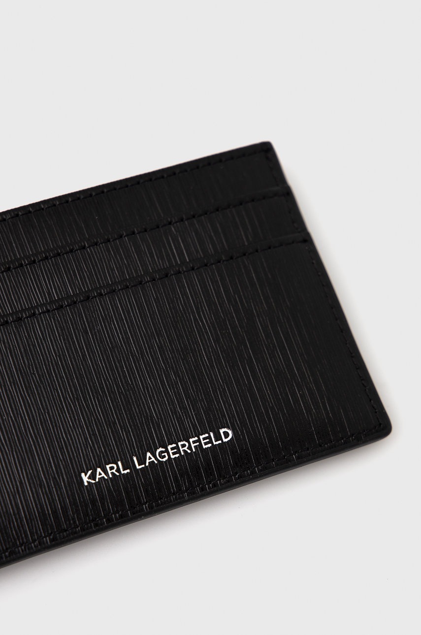 

Кожаный кошелек Karl Lagerfeld женский цвет чёрный