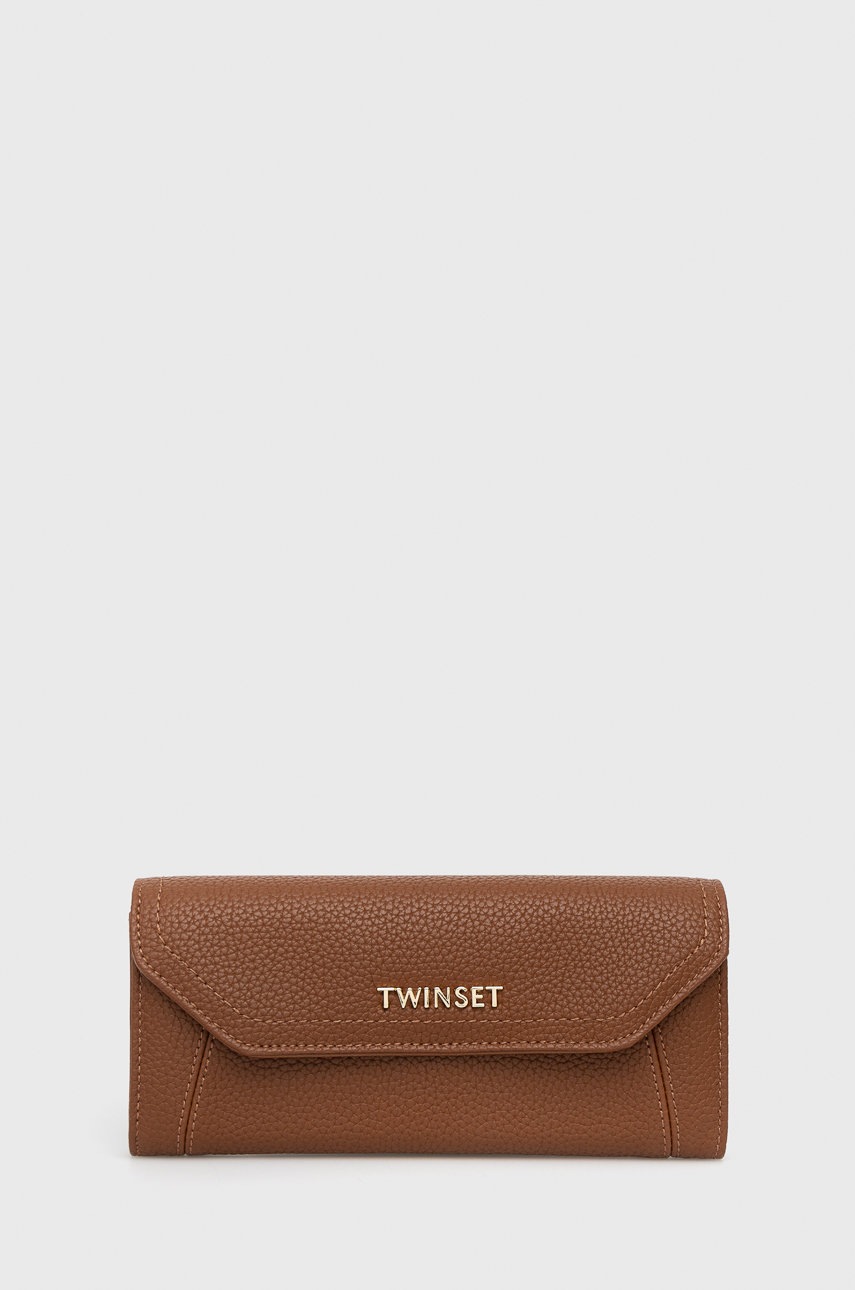 

Портфейл Twinset дамски в кафяво, Кафяв