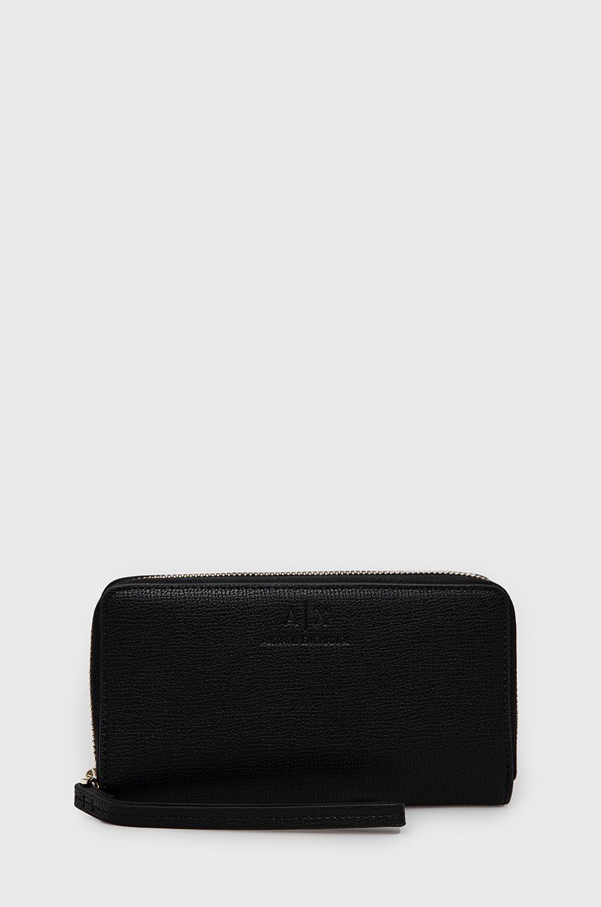 Armani Exchange Portofel femei, culoarea negru answear.ro imagine noua 2022