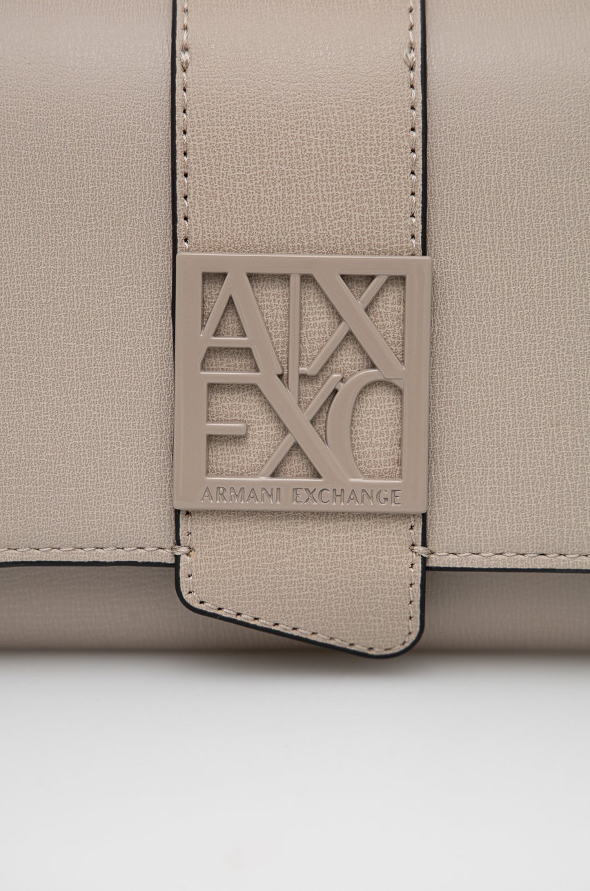 

Гаманець Armani Exchange жіночий колір бежевий