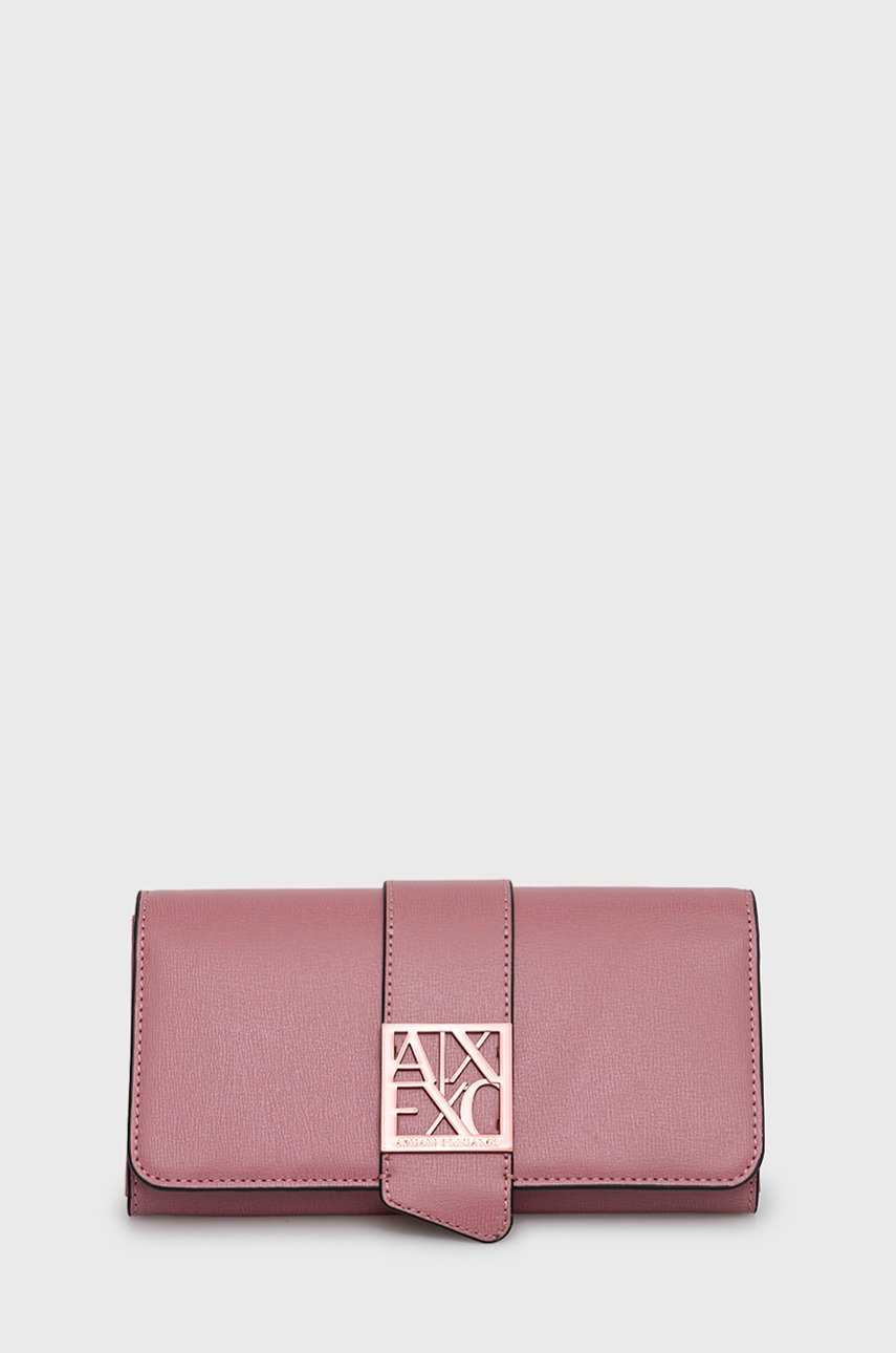 

Портфейл Armani Exchange дамски в розово, Розов