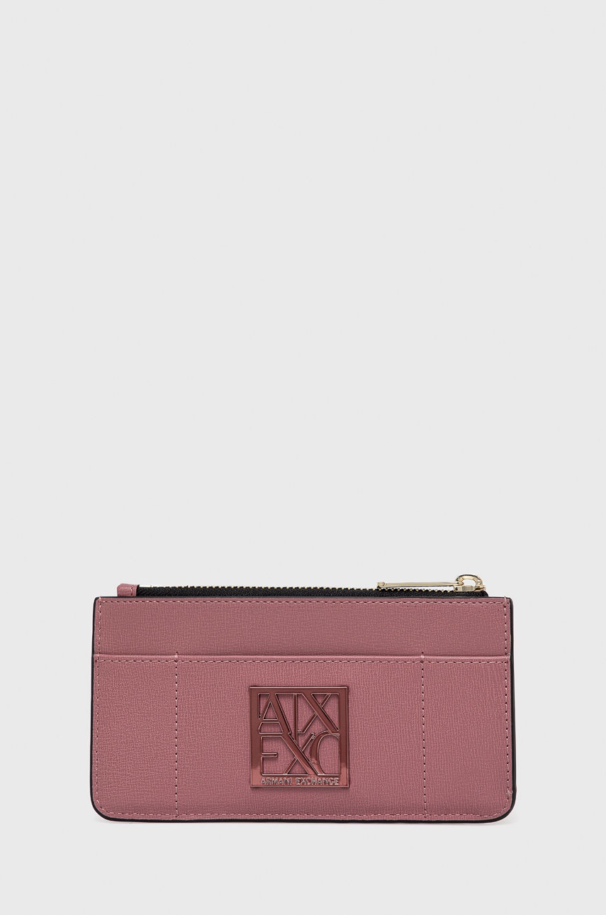 

Портфейл Armani Exchange дамски в розово, Розов
