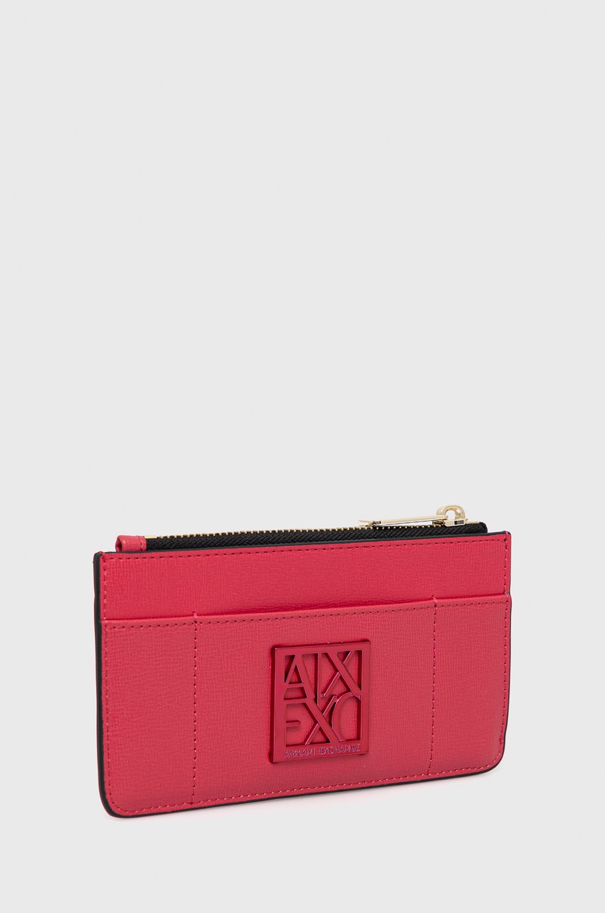 

Гаманець Armani Exchange жіночий колір рожевий