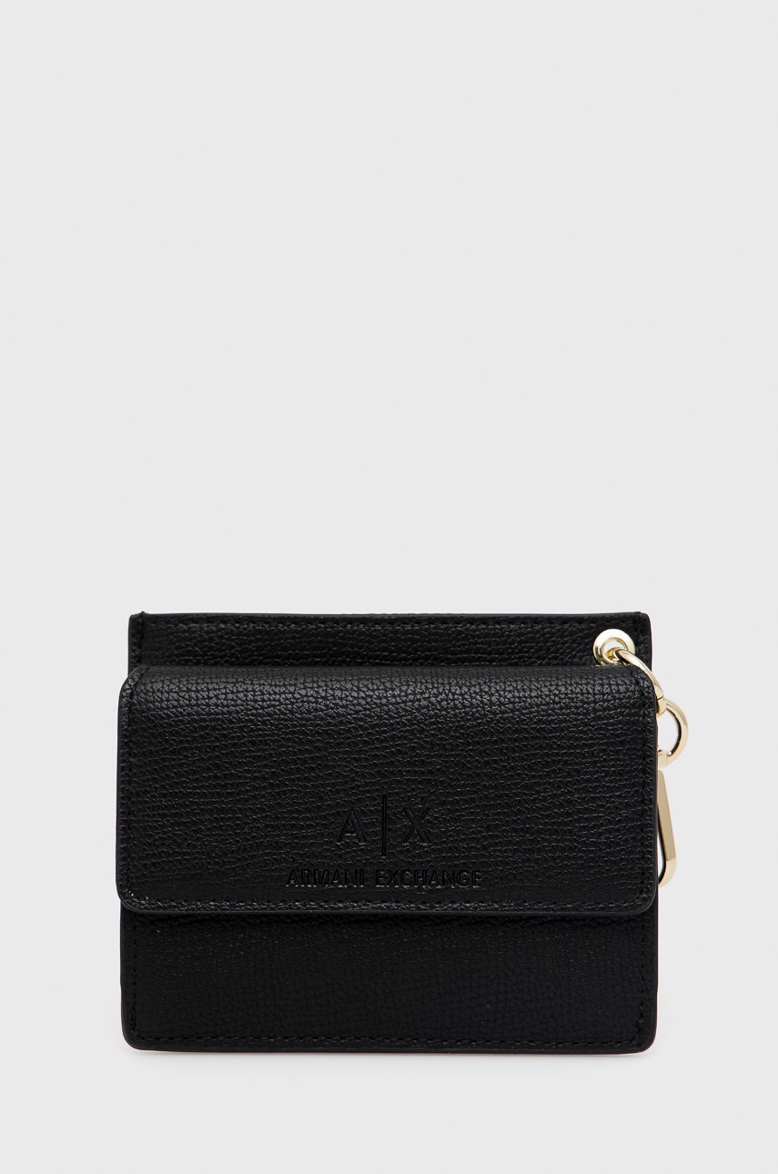 

Портфейл Armani Exchange дамски в черно, Черен