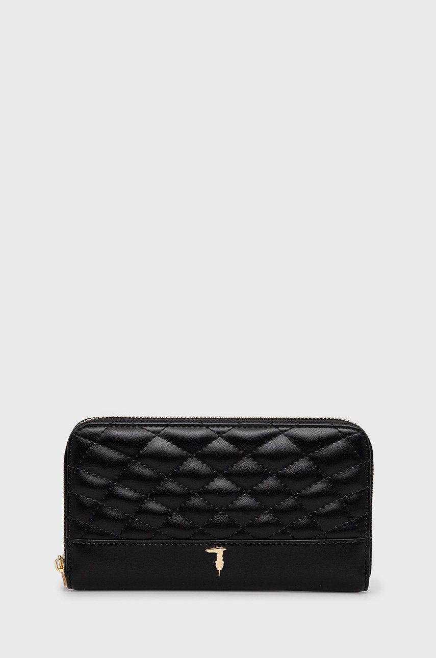 

Портфейл Trussardi дамски в черно, Черен