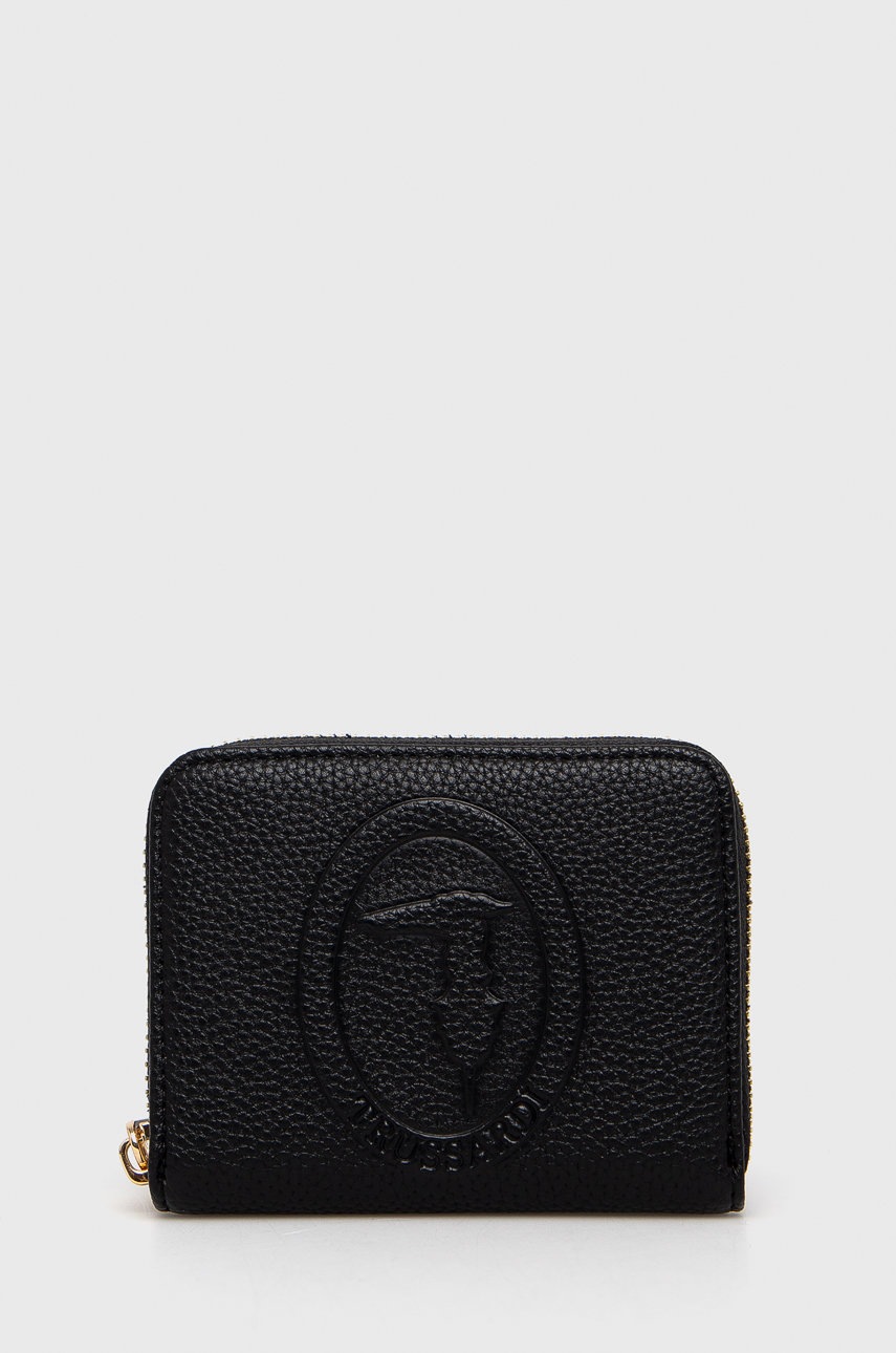 

Портфейл Trussardi дамски в черно, Черен