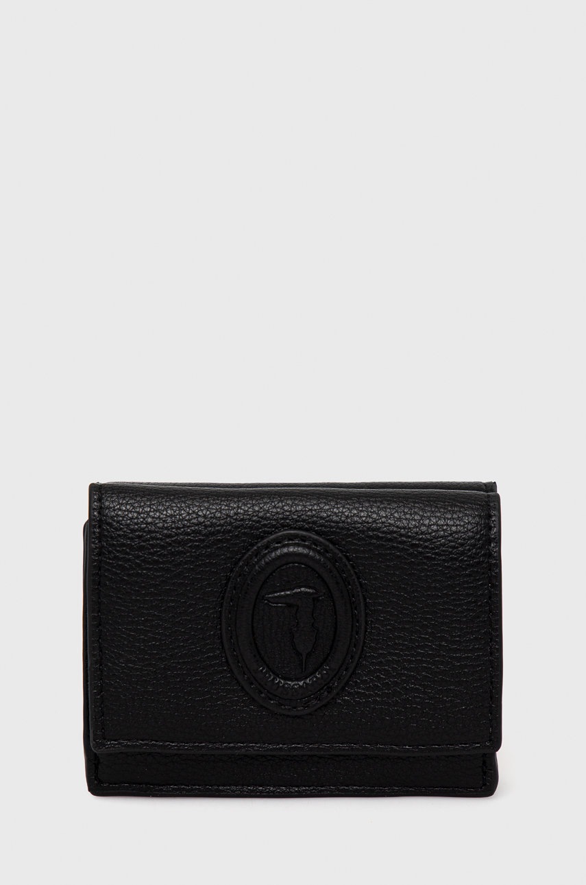 

Портфейл Trussardi дамски в черно, Черен