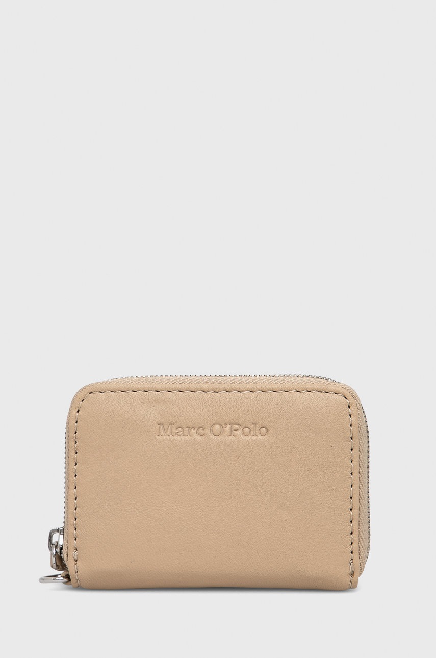 

Кожен портфейл Marc O'Polo дамски в бежово, Бежов
