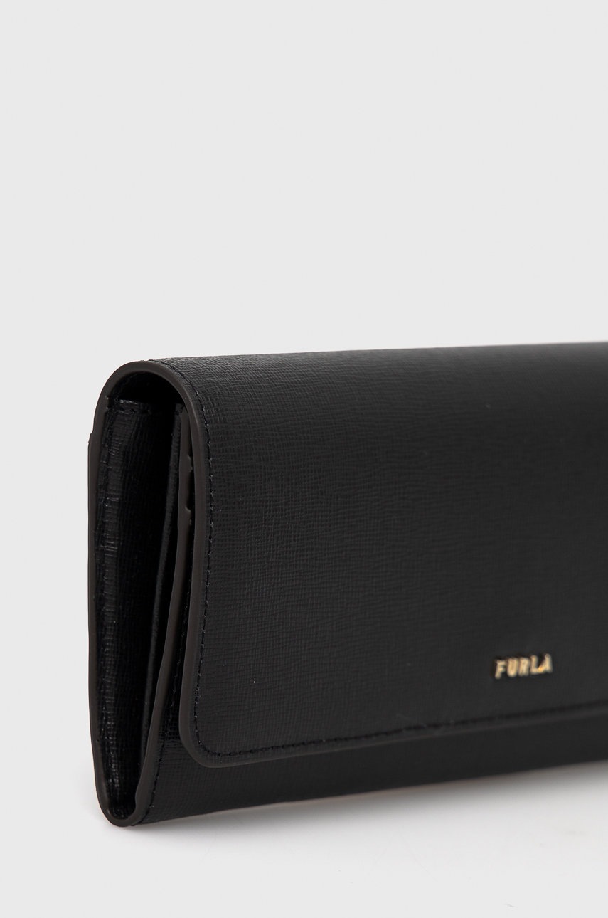 

Кожаный кошелек Furla Babylon женский цвет чёрный