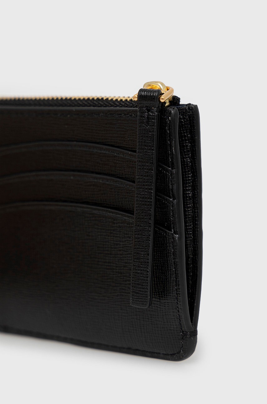 

Кожаный кошелек Tory Burch женский цвет чёрный
