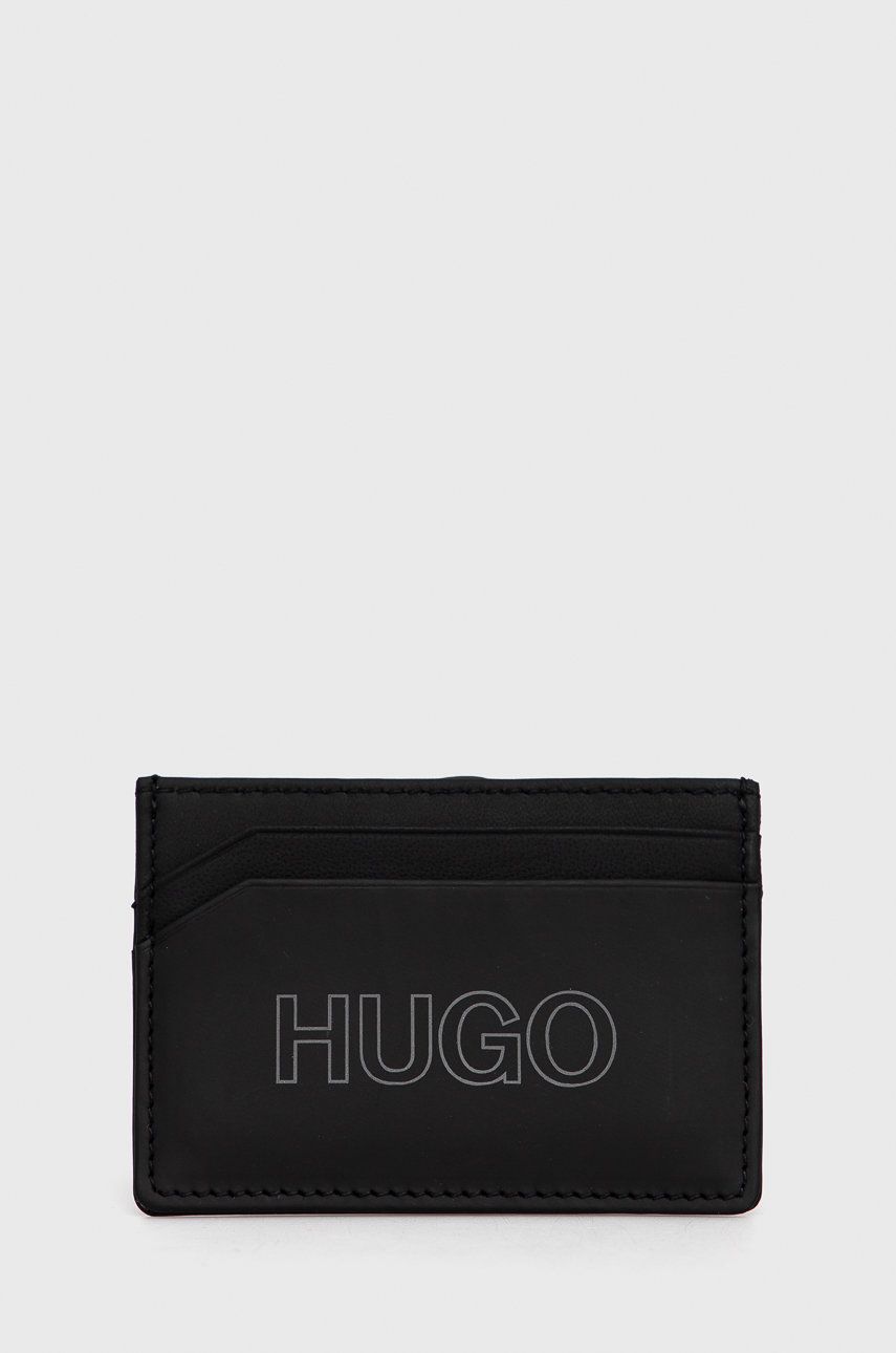 Hugo Carcasa din piele bărbați, culoarea negru
