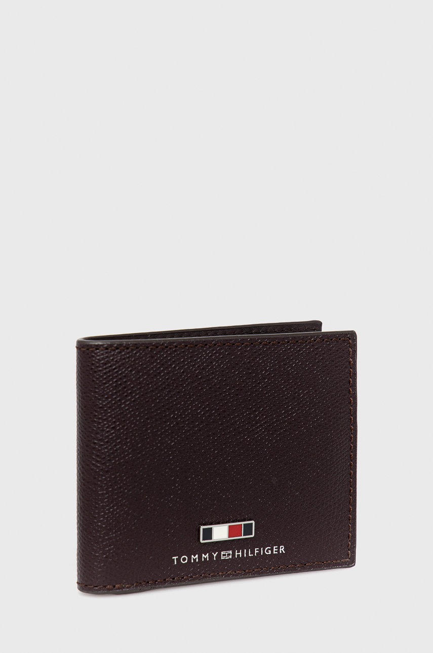 

Кожаный кошелек Tommy Hilfiger мужской цвет коричневый