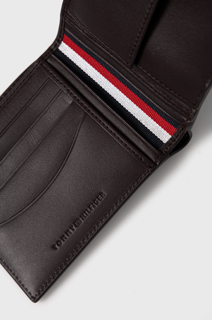 

Кожаный кошелек Tommy Hilfiger мужской цвет коричневый