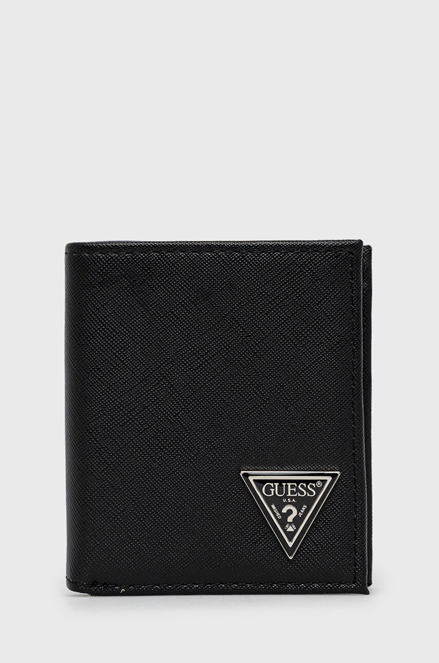 

Гаманець + брелок Guess чоловічий колір чорний