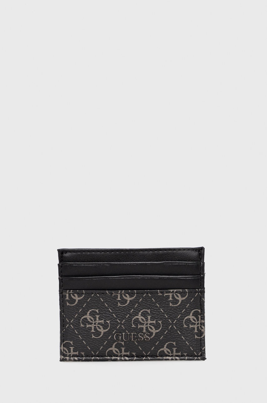 

Калъф за карти Guess мъжки в черно, Черен