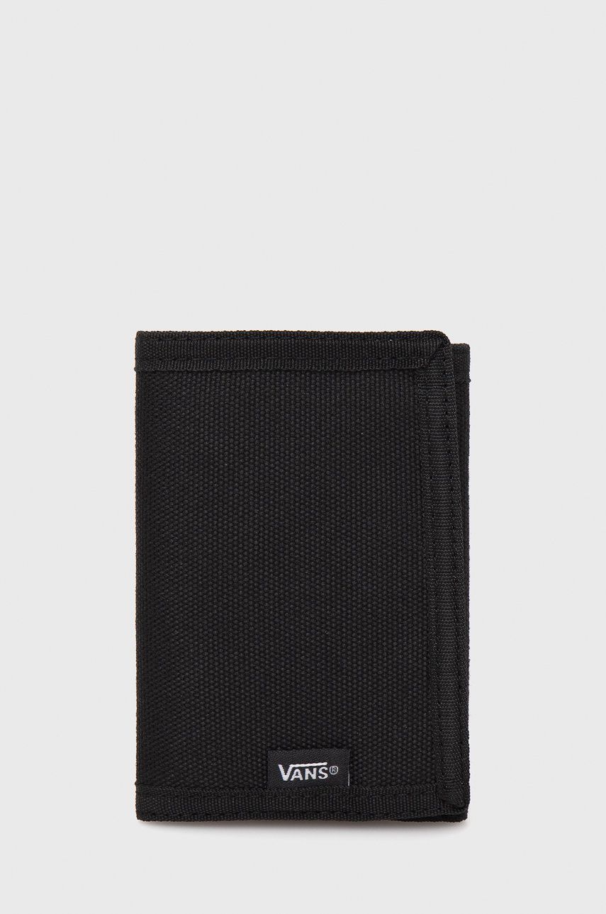 Peněženka Vans pánská, černá barva - černá -  100% Polyester