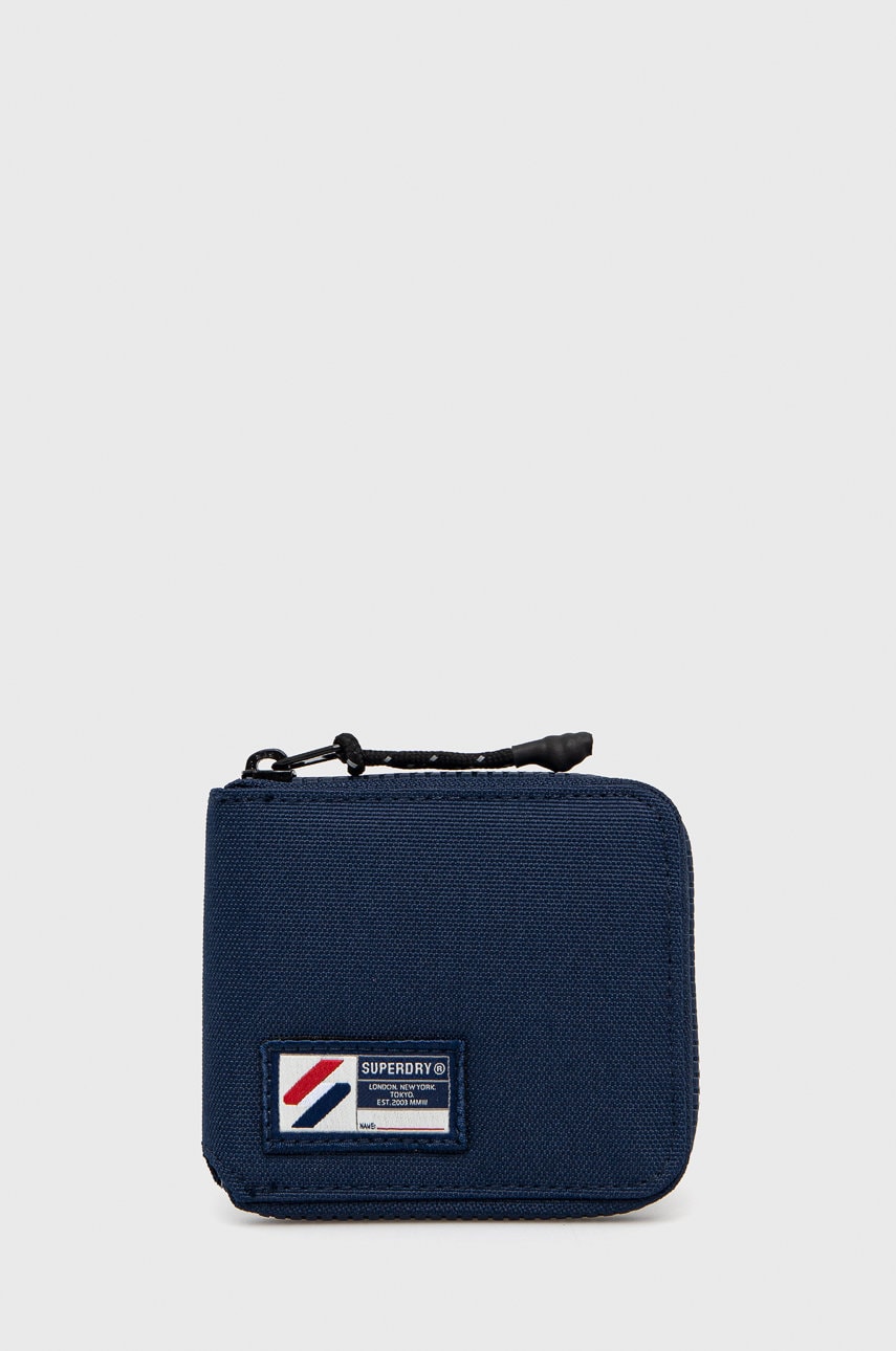 Superdry portofel barbati, culoarea albastru marin