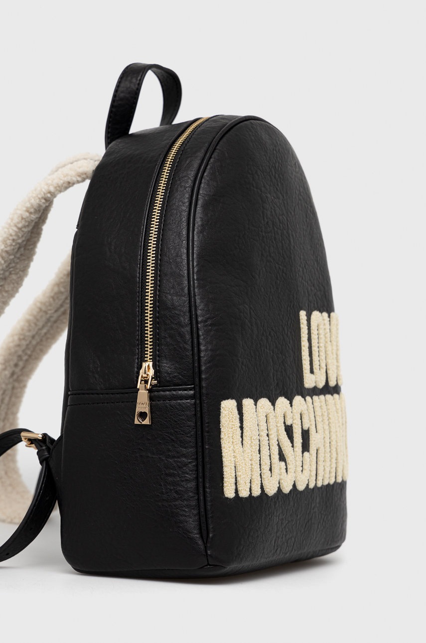 

Рюкзак Love Moschino женский цвет чёрный большой с аппликацией