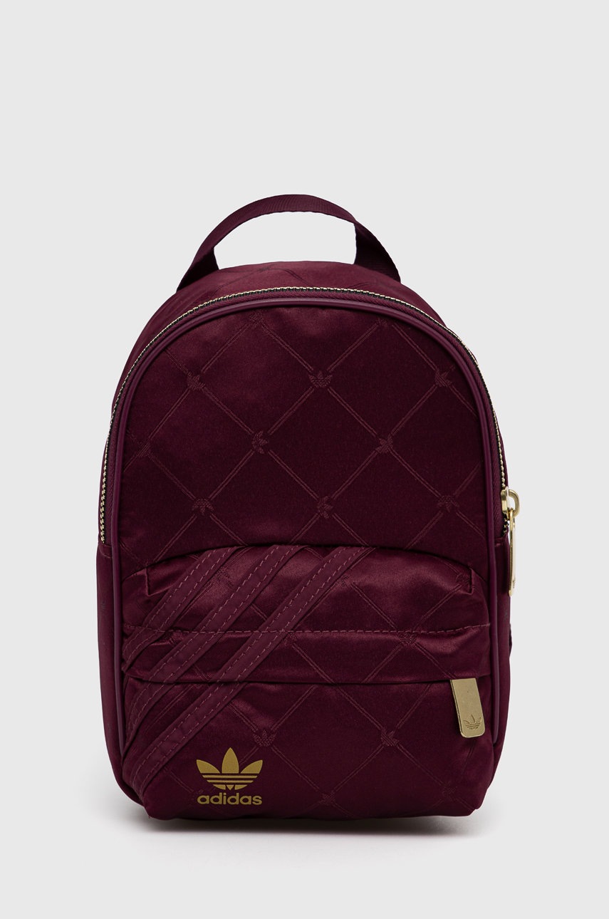 

Раница adidas Originals H09042 дамска в лилаво малък размер с изчистен дизайн, Виолетов