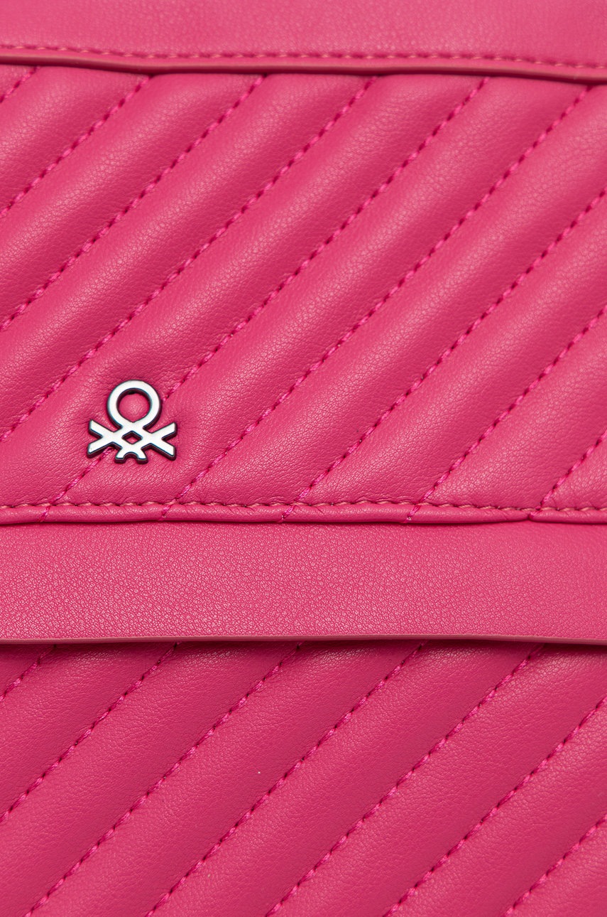 

Рюкзак United Colors of Benetton женский цвет розовый маленький гладкий