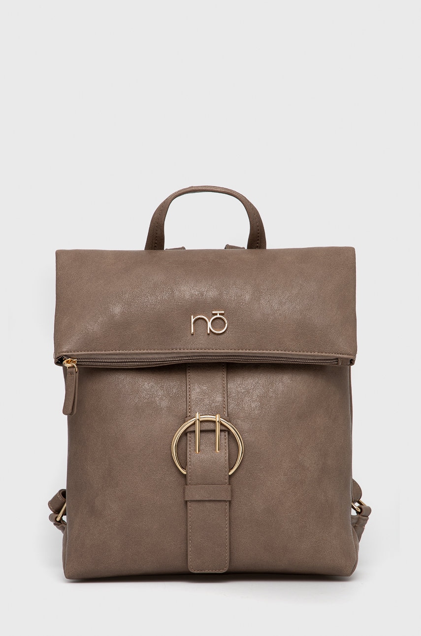 Nobo rucsac femei, culoarea bej, mare, material neted