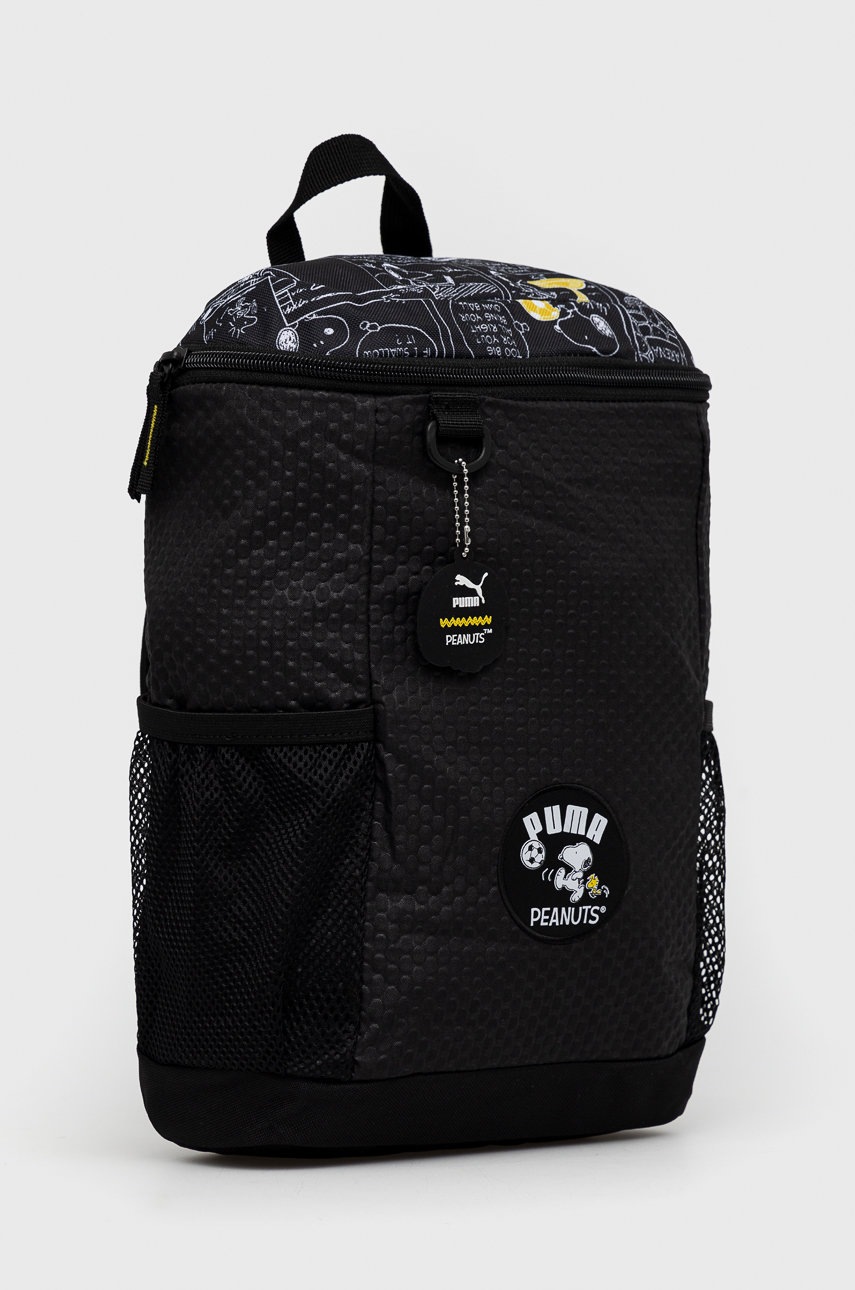 

Дитячий рюкзак Puma x Peanuts колір чорний малий з принтом